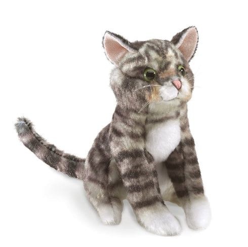 FOLKMANIS PUPPETS - Mini Tabby Cat Finger Puppet